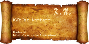 Kész Norbert névjegykártya